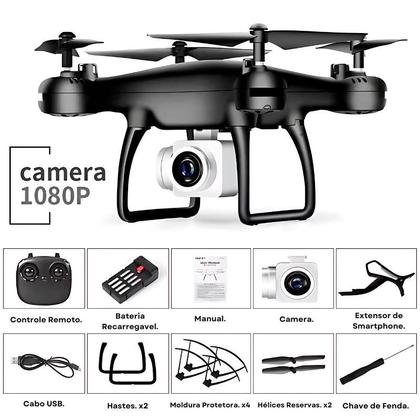 Imagem de Drone KY101 Dual 4K FPV Duas Câmeras WiFi 2.4G Modo Headless Flips 360 Luzes LED Noturnas Profissional Fácil de Usar Iniciantes Envio Rápido 24h
