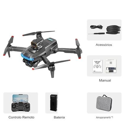 Imagem de Drone P15 Pro Com Câmera HD, WI-FI/FPV Evita Obstáculos, Quadcopter Dobrável