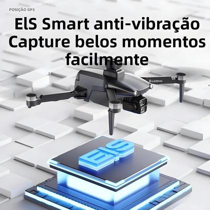 Imagem de Drone pro 4K L600-1 Com GPS, Câmera Dupla, Wi-Fi 5G E Visão 360 graus Helicóptero RC Quadcopter Com