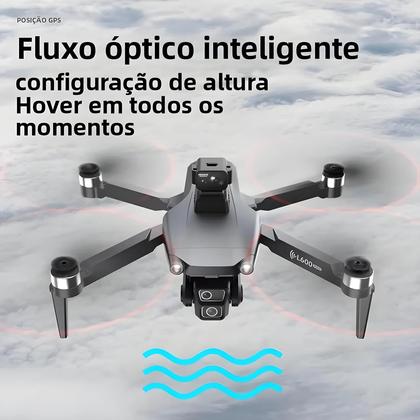 Imagem de Drone pro 4K L600-1 Com GPS, Câmera Dupla, Wi-Fi 5G E Visão 360 graus Helicóptero RC Quadcopter Com