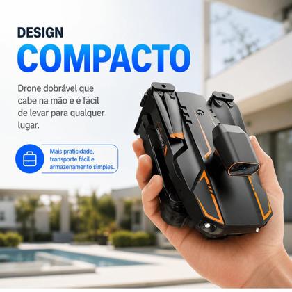 Imagem de Drone Profissional Compacto S91 Dual Câmera HD WiFi FPV Estável Sensor Obstáculo Controle App 3 Velocidades