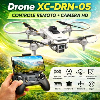 Imagem de Drone Profissional DRN-05 Dual Câmera 4K Sensor De Obstáculo Wi-fi Voo 360 Graus Estabilizado HD Ori