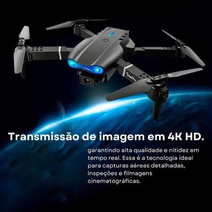 Imagem de Drone Profissional E99 com Câmera 4K Imagem Alta definição Gravação Voo Estável WiFi 2.4G