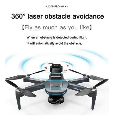 Imagem de Drone Profissional L200 Pro Max 4K GPS Gimbal Duplo 2 Eixos Sensor Obstáculos Cinza