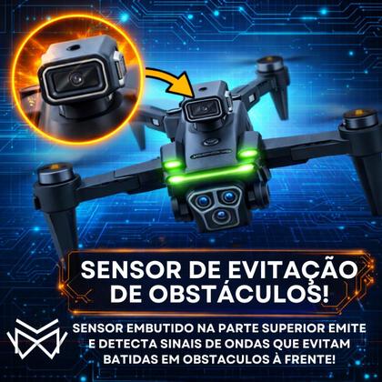 Imagem de Drone Profissional S166 Câmera Dual 4k GPS WiFi 5Ghz HD Motor Brushless Sensor Anti Obstaculos Bateria 3000mAh Esável Voa até 1 KM