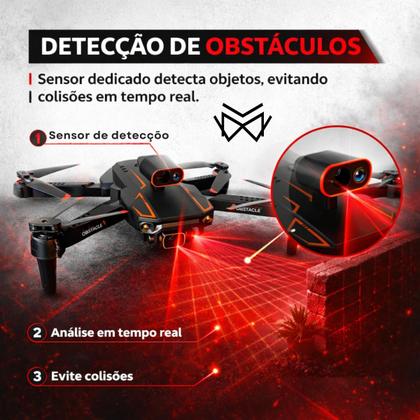 Imagem de Drone Profissional S91 Pro 4K Dupla Câmera WiFi 5G Sensor Obstáculos 360 Follow Me Retorno Automático Altitude Hold 300m Dobrável