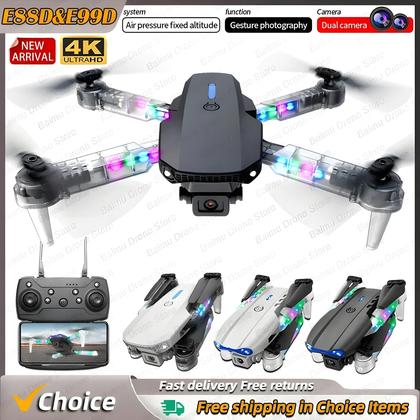 Imagem de Drone RC Colorido Com Câmera 4K HD WIFI FPV Quadcopter Com Controle De Altura E88D E99D Brinquedos