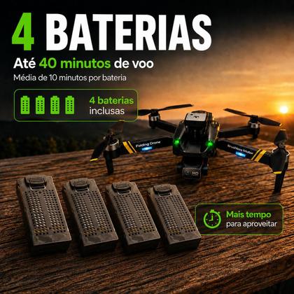 Imagem de Drone S172 Max 5G com Duas Câmeras 4K WiFi Modo Sem Cabeça Voo Estável 2 Baterias 20 Min 3 Baterias 30 Min 4 Baterias 40 Min