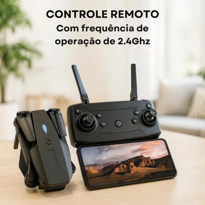 Imagem de Drone S89 Câmera Dupla 4K WiFi FPV Modo Sem Cabeça Gestos e Retorno Rápido Ideal para Iniciantes
