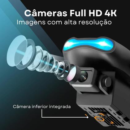 Imagem de Drone S89 Câmera Dupla 4K WiFi FPV Modo Sem Cabeça Gestos e Retorno Rápido Ideal para Iniciantes
