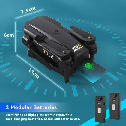 Imagem de Drone Toladrone TD12 com Câmera 720P WiFi FPV - 2 Baterias