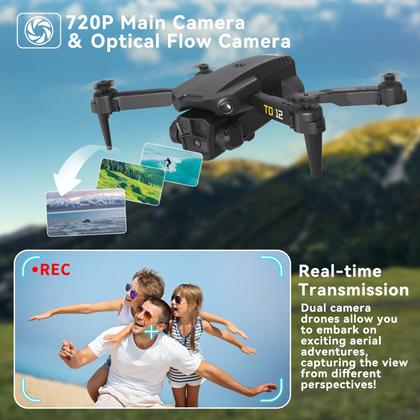 Imagem de Drone Toladrone TD12 com Câmera 720P WiFi FPV - 2 Baterias