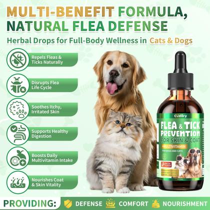 Imagem de Drops de prevenção de pulgas e carrapatos Cudory para cães e gatos 60 ml
