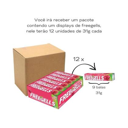 Imagem de Drops Freegells Melancia C/ 12 Unidades