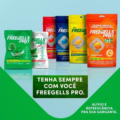 Imagem de Drops Freegells Pro Sabor Cereja e Mentol 15 Unidades