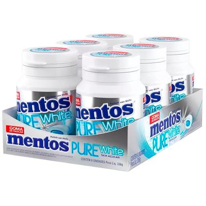 Imagem de Drops goma Mentos pure fresh white mint com 6 unidades