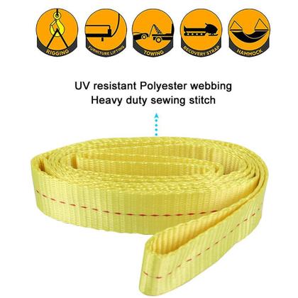 Imagem de Duas tiras de reboque XSTRAP STANDARD 2PK 4,4 cm x 2,4 m com tampa de carga de 750 kg