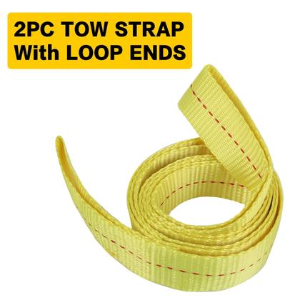 Imagem de Duas tiras de reboque XSTRAP STANDARD 2PK 4,4 cm x 2,4 m com tampa de carga de 750 kg