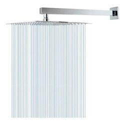 Imagem de Ducha Chuveiro 20x20 Slim Cromado Inox + Braço Quadrado luxo