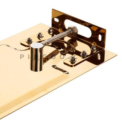 Imagem de Ducha Chuveiro De Parede Slim Aço Inox 304 Santa Luzia Pingoo.casa - Dourado