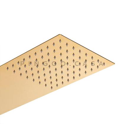 Imagem de Ducha Chuveiro De Parede Slim Aço Inox 304 Santa Luzia Pingoo.casa - Dourado