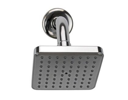 Imagem de Ducha Chuveiro Flatt Quadrado ABS Cromado c/ Braço Parede