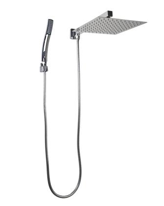 Imagem de Ducha Chuveiro Inox 304 25x25 cm c/ Chuveirinho de Mão ABS com Trava