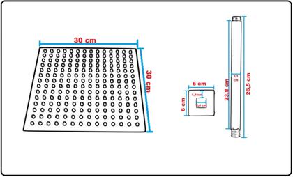 Imagem de Ducha Cromada Slim 30x30 cm Inox 201 com Braço de Teto Quadrado 