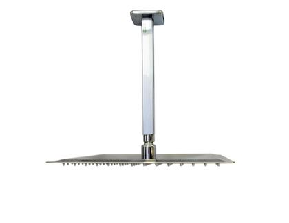 Imagem de Ducha Cromada Slim 30x30 cm Inox 201 com Braço de Teto Quadrado 