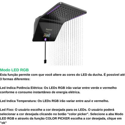 Imagem de Ducha Ducali Premium Eletrônica Digital Black 7500W 220V