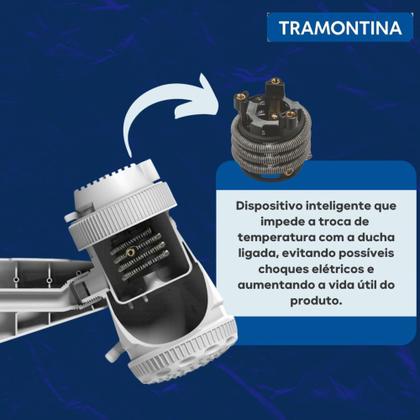 Imagem de Ducha Elétrica Chuveiro 3 Temp 4400W 110V Branca Tramontina