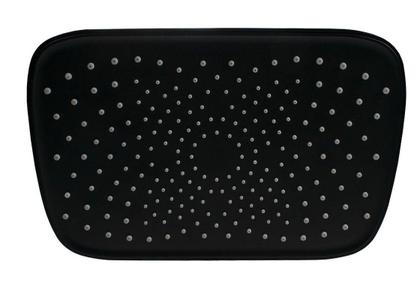 Imagem de Ducha Flatt Retangular 30x20 cm ABS Preto c/ Cano de Teto 24 cm
