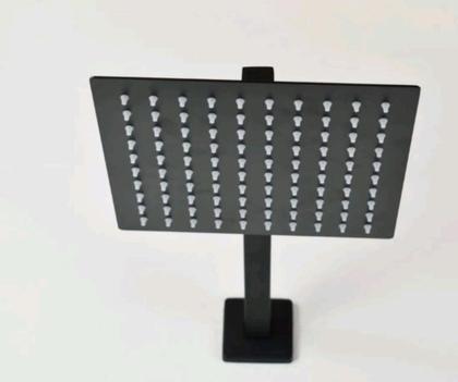 Imagem de Ducha Fria Chuveiro Quadrado Preto Fosco Black Para Piscina Área de Lazer