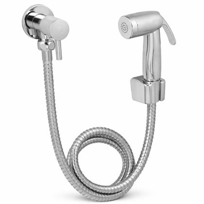 Imagem de Ducha Higiênica Banheiro Completa Inox 1,2m Chuveirinho Privada com Registro e Instalação Prática