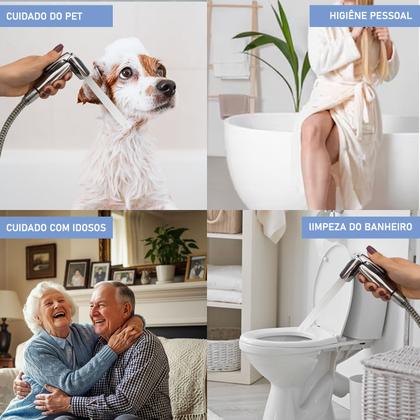 Imagem de Ducha Higiênica banheiro Inox Abs Metal aço Cromada chuveirinho Higiênico