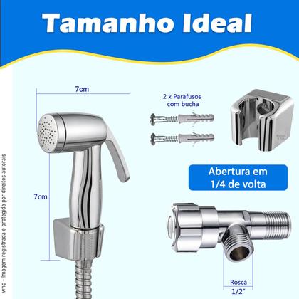 Imagem de Ducha Higiênica banheiro Inox Abs Metal aço Cromada chuveirinho Higiênico