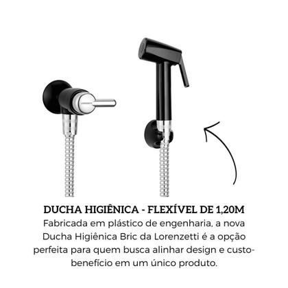 Imagem de Ducha Higienica Bric Flexível 1,20M Preto Cromado - 1984 F31 Lorenzetti