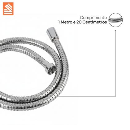 Imagem de Ducha Higiênica C77 Registro Duplo Duas Saídas Metal Cromado 1/2