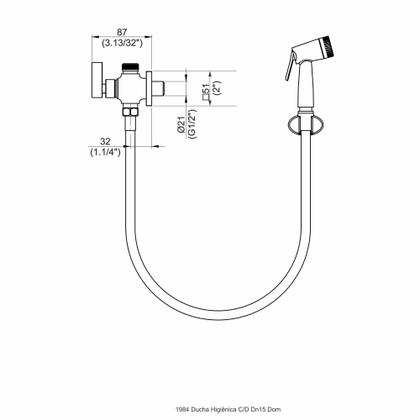 Imagem de Ducha Higiênica Com Derivação - Rosé Fosco - Color Dom