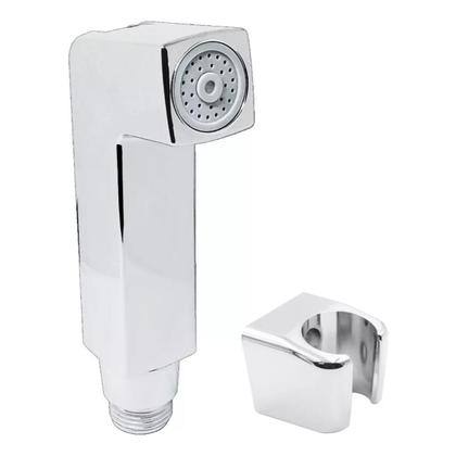 Imagem de Ducha Higiênica Com Registro Duplo Duas Saídas De Água Derivação Quadrado Dois Acionamentos Independentes