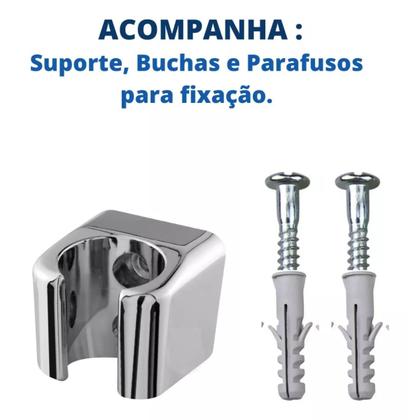 Imagem de Ducha Higiênica Com Registro Duplo Duas Saídas De Água Derivação Quadrado Dois Acionamentos Independentes