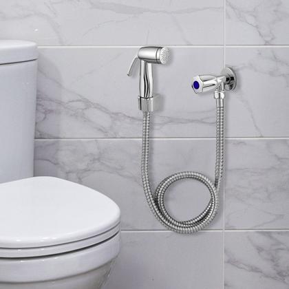 Imagem de Ducha Higiênica Completa Metal Cromado Engate Flexível 1,20 Metros Classic Beltempo