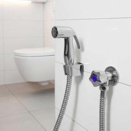 Imagem de Ducha Higiênica Completa Metal Cromado Engate Flexível 1,20 Metros Classic Beltempo