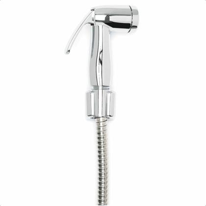 Imagem de Ducha Higiênica Completa Metal Mangueira 120cm Cromada Gatilho Banheiro Lavatório Lavabo Intima