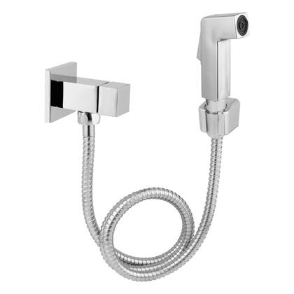 Imagem de Ducha Higiênica Completa Quadrado Cromada Luxo
