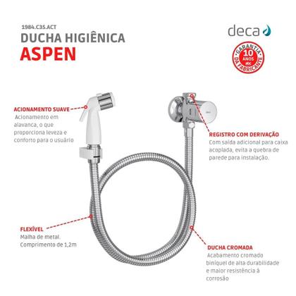 Imagem de Ducha Higiênica Deca com Registro Aspen