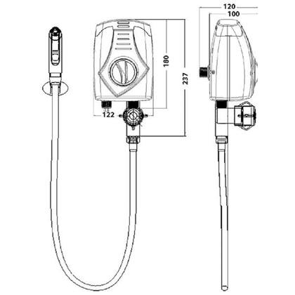 Imagem de Ducha Higienica Lorenzetti 3 Temperaturas 127v 4000w 7560030
