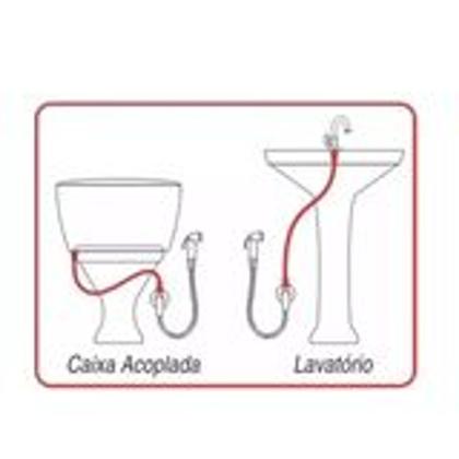 Imagem de Ducha Higiênica Metal Cromada Com Registro Duas Saídas Derivação Desviador
