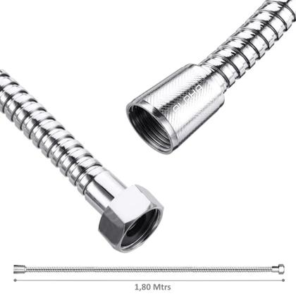 Imagem de Ducha Higiênica Metal Gatilho Mangueira 1,80 Mt Sem Registro