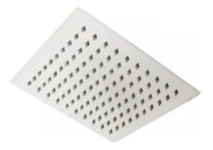 Imagem de Ducha Inox 20cm Quadrada Square Chuveiro Slim 20x20 super luxo metal inox banheiro duchinha banho